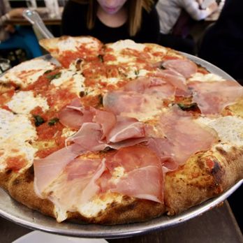 Juliana's - Half Margherita/ half prosciutto - Pizza Near Me - Brooklyn, New York Juliana's - Half Margherita/ half prosciutto - Pizza Near Me - Brooklyn, New York