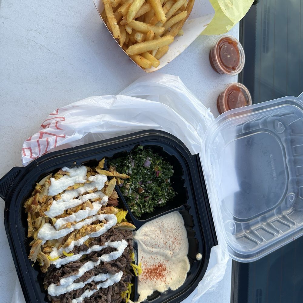 Shawarma Guys - Wagyu Beef & Chicken Shawarma Plate & Fries - Food Trucks Near Me - San Diego, California Shawarma Guys - Wagyu Beef & Chicken Shawarma Plate & Fries - Food Trucks Near Me - San Diego, California