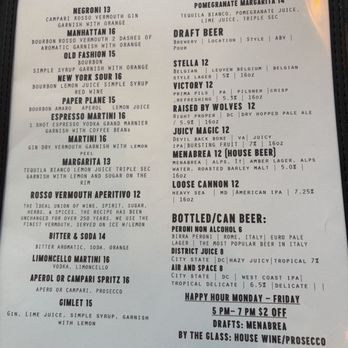 Menomale NoMa - Drink menu - Pizza Near Me - Washington, DC, District of Columbia Menomale NoMa - Drink menu - Pizza Near Me - Washington, DC, District of Columbia