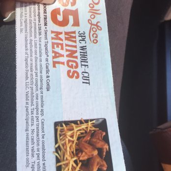 El Pollo Loco - Coupon for new wings meal - Mexican Near Me - San Bernardino, California