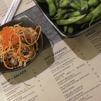 Ke-uH - Truffle Edamame and Neptuno Salad - Sushi Bars Near Me - Weston, Florida Ke-uH - Truffle Edamame and Neptuno Salad - Sushi Bars Near Me - Weston, Florida