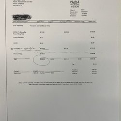 Pearle Vision - Copy of $989.92 for lenses only from Pearle Vision. We brought our own frames. The elderly should especially be careful.