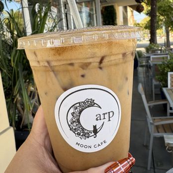 Carp Moon Cafe - Iced White Moon Latte (we love pumpkin) - Coffee & Tea Near Me - Carpinteria, California