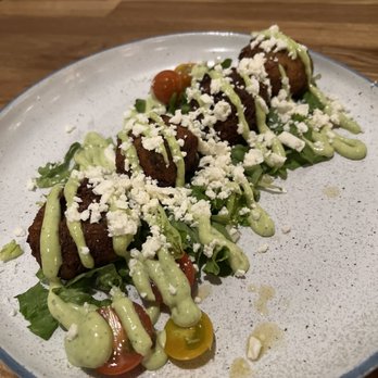 Taverna Modern Mediterranean - Zucchini Cakes - Greek Near Me - Flagstaff, Arizona Taverna Modern Mediterranean - Zucchini Cakes - Greek Near Me - Flagstaff, Arizona