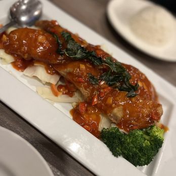 At Nine Thai - Pla Rad Prik Tamarind & Garlic Fish - Thai Near Me - Centennial, Colorado At Nine Thai - Pla Rad Prik Tamarind & Garlic Fish - Thai Near Me - Centennial, Colorado