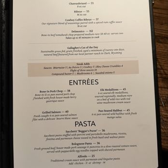 Carbon County Steakhouse - Menu - Steakhouses Near Me - Red Lodge, Montana