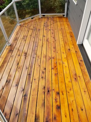 Deck work - before and after