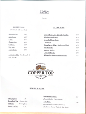 Copper Top Coffee & Donuts by null