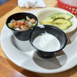 Manrique's Mexican Restaurant - Pico, sour cream and avocado