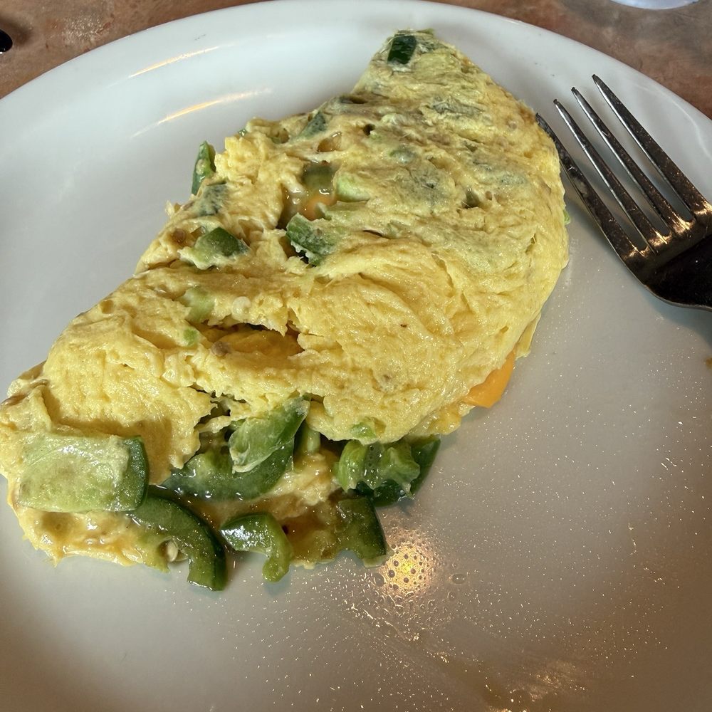 Keno's Restaurant - Cheese omelette with fresh jalapeñosand cheese not even melted . One slice of cheese not even shredded cheese. Not good - American Near Me - Anaheim, California Keno's Restaurant - Cheese omelette with fresh jalapeñosand cheese not even melted . One slice of cheese not even shredded cheese. Not good - American Near Me - Anaheim, California