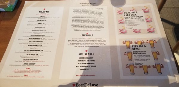 Menu photo 1 Beer DeLuxe Mascot, NSW