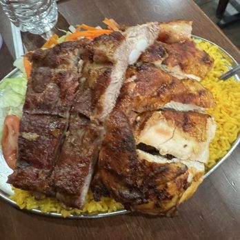 McWhorter BBQ - Generous chicken and rib combo platter - Barbeque Near Me - Newark, New Jersey