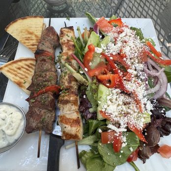 Pitta Souvli Mediterranean Grill - Chicken/lamb combo with double Greek salad serving!!! This is the before picture!!! - Greek Near Me - Chandler, Arizona Pitta Souvli Mediterranean Grill - Chicken/lamb combo with double Greek salad serving!!! This is the before picture!!! - Greek Near Me - Chandler, Arizona