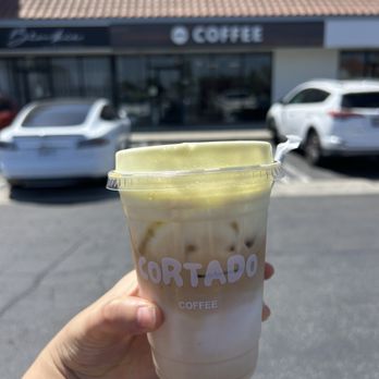 Cortado Coffee - Pistachio Latte - Coffee & Tea Near Me - Garden Grove, California Cortado Coffee - Pistachio Latte - Coffee & Tea Near Me - Garden Grove, California