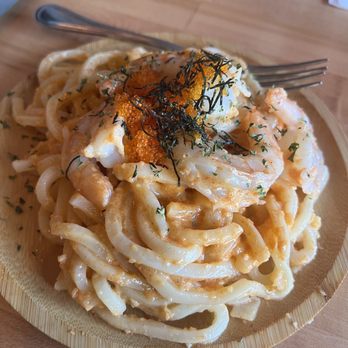 Prime BBQ - Mentaiko Stir Fried Seafood Udon - Barbeque Near Me - San Mateo, California