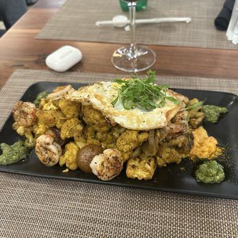 Native - Cauliflower hash with shrimp (sub for chicken) - Breakfast & Brunch Near Me - Los Angeles, California Native - Cauliflower hash with shrimp (sub for chicken) - Breakfast & Brunch Near Me - Los Angeles, California