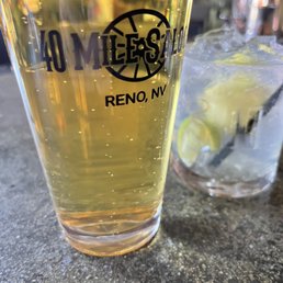 a pint of beer and ice