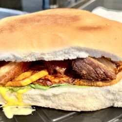Xaymaca Fusion Kitchen - Reggae pork sandwich - very delicious!!