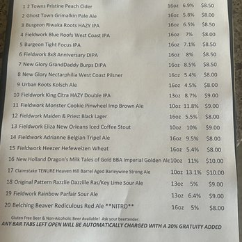 Capitol Beer and Tap Room - Menu - Beer Bar Near Me - Sacramento, California