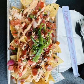Seasurf Fish - Spicy poke nachos - Seafood Near Me - San Clemente, California