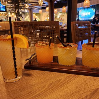 Ay Mi Pa - Margarita Flight, guava-cucumber-passion fruit. The guava one was the best one. Paloma, it was good, but not my favorite. - Sushi Bars Near Me - Bakersfield, California
