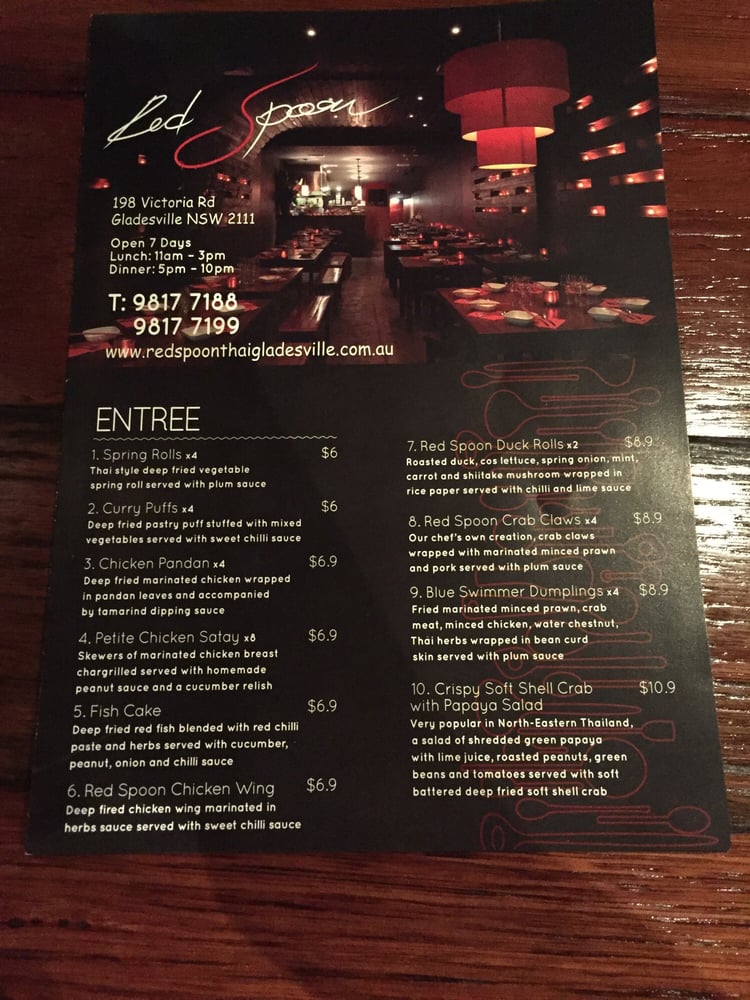 RED SPOON THAI 12 Photos 198 Victoria Rd, Gladesville New South