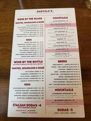 Menu photo 2 Bartolo's Salt Lake City, UT