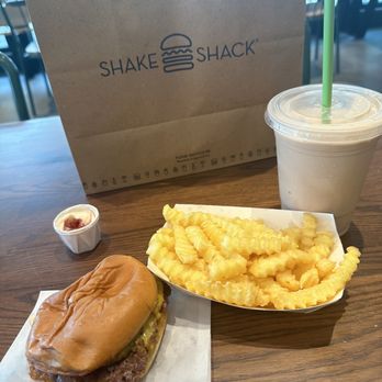 Shake Shack Willow Place - Fries black and white milkshake and shack burger - Burgers Near Me - Richmond, Virginia