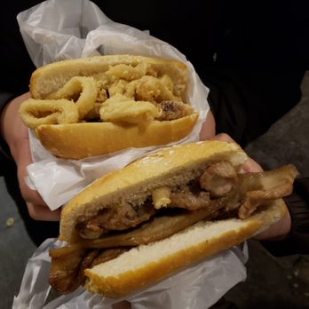 La Campana - Bocadillo de calamares, Bocadillo de panceta - Tapas Bars Near Me - Madrid, M