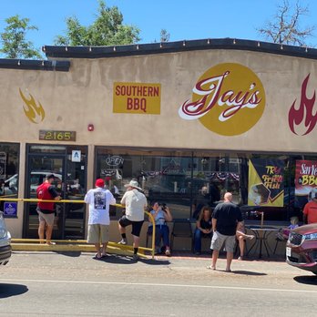 Jay's Southern Cafe - Lined up on opening day- BUSY! - Southern Near Me - Alpine, California