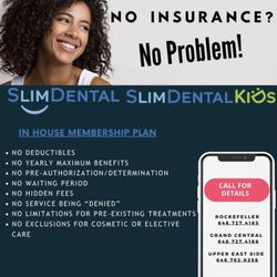 Slim Dental Kids - SLim Dental and SLim Dental Kids are now offering an in-house membership plan for patients. Give us a call today!
