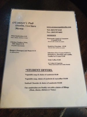 Menu photo 2 Gus O'Connor's Pub Blackpool, BPL