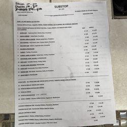 Sub Stop - Menu