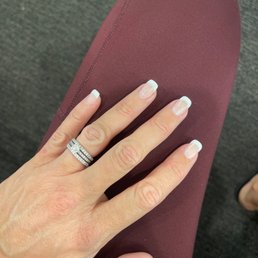 French gel manicure with strengthen gel will last me up to 5 weeks French gel manicure with strengthen gel will last me up to 5 weeks