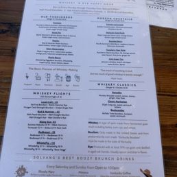 Drink menu Drink menu
