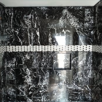 Gerry's Tile & Stone - a black and white marble shower - General Contractors Near Me - Escondido, California Gerry's Tile & Stone - a black and white marble shower - General Contractors Near Me - Escondido, California
