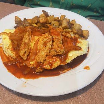 Ely’s Restaurant - Chicken Enchilada Omelette Breakfast (delicious) - Breakfast & Brunch Near Me - Henderson, Nevada