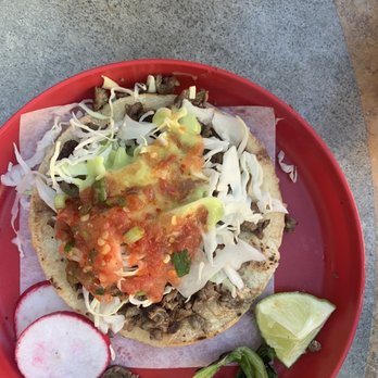 Sonoratown - Beef lorenza. The tortilla is more of a tostada - Mexican Near Me - Los Angeles, California