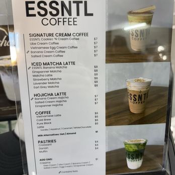 ESSNTL Coffee - Menu as of Nov 2025 - Coffee & Tea Near Me - San Diego, California ESSNTL Coffee - Menu as of Nov 2025 - Coffee & Tea Near Me - San Diego, California