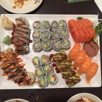 Sushi Kingdom - The plating of the sushi is pretty nice, I like how they put in on one HUGE plate. - Sushi Bars Near Me - Marlton, New Jersey Sushi Kingdom - The plating of the sushi is pretty nice, I like how they put in on one HUGE plate. - Sushi Bars Near Me - Marlton, New Jersey
