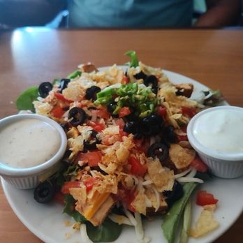 Scribles Bistro & Deli - Salad dressing was Blue Cheese in the left Spicy Ranch on the right side. Made my day - Delis Near Me - Eugene, Oregon