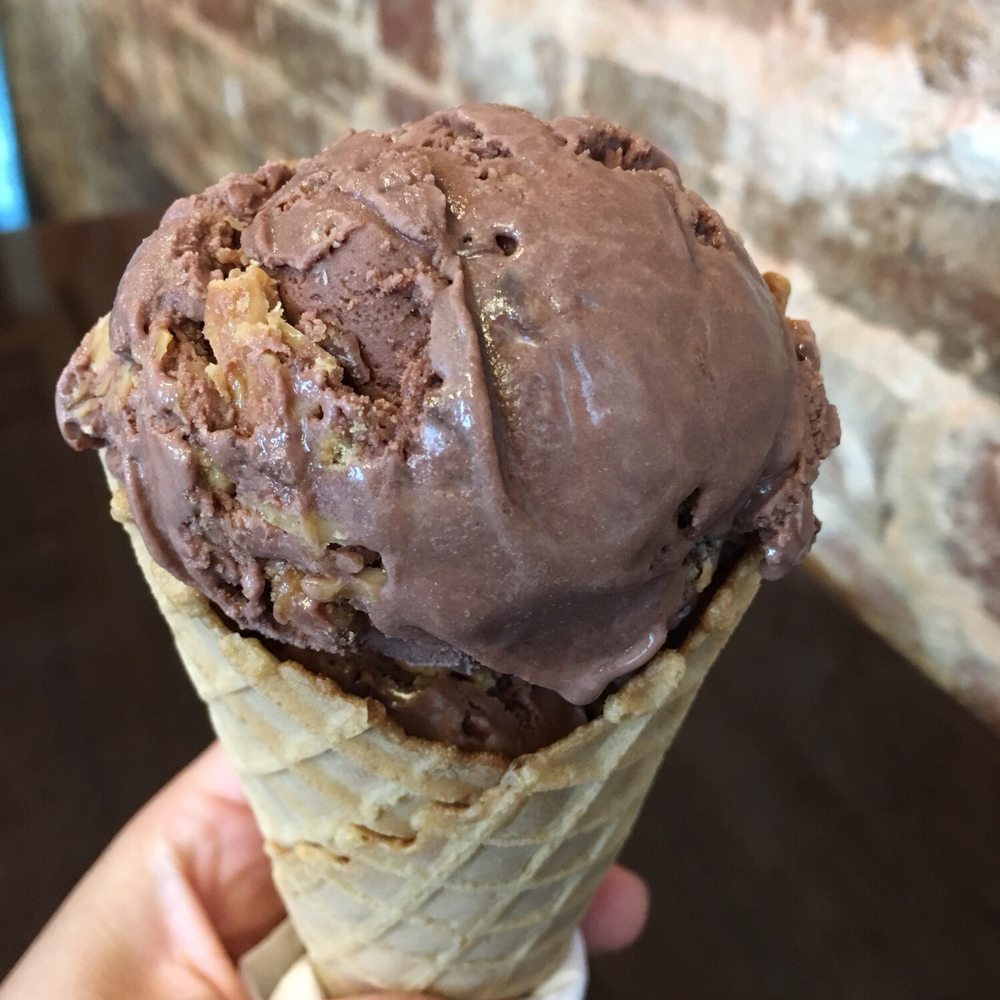 Bmore Licks - Chocolate Peanut butter cup hard ice cream in a waffle cone - Ice Cream & Frozen Yogurt Near Me - Baltimore, Maryland Bmore Licks - Chocolate Peanut butter cup hard ice cream in a waffle cone - Ice Cream & Frozen Yogurt Near Me - Baltimore, Maryland