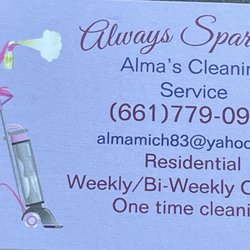 Always Sparkling Alma’s cleaning service