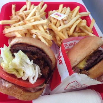 In-N-Out Burger - Double double animal style is mine on the left. Very salty - Burgers Near Me - Midvale, Utah