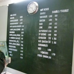The "Rock" N Wee Roll Shope - The simple menu. There is also coffee!
