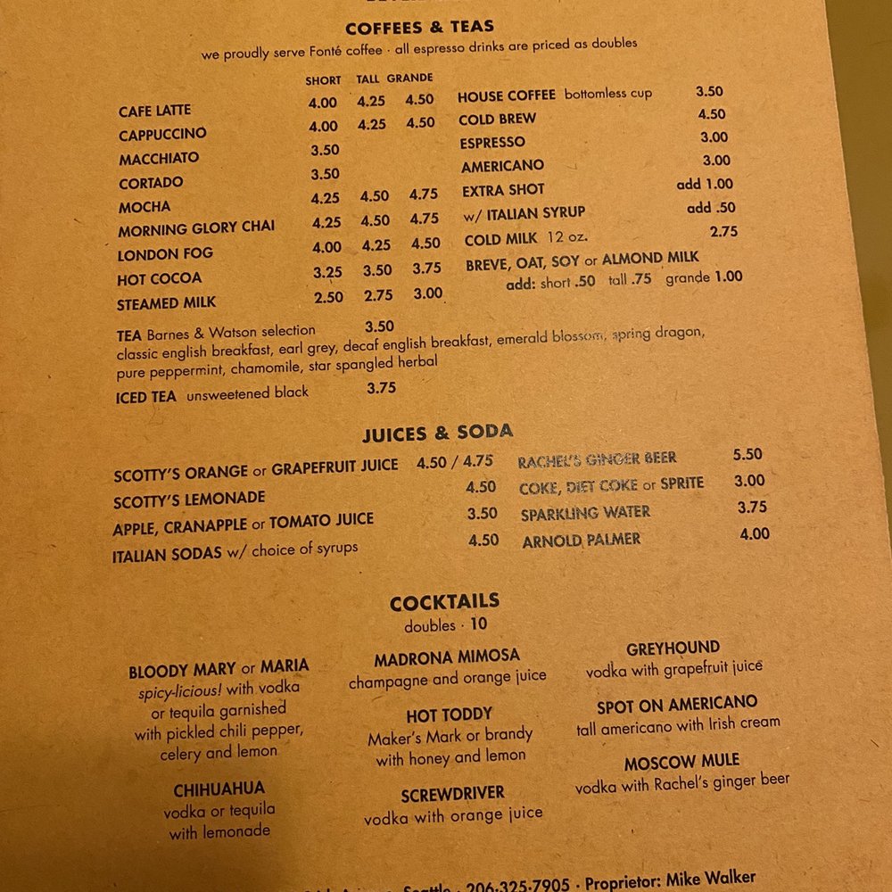 Hi Spot Cafe - Menu - New American Near Me - Seattle, Washington Hi Spot Cafe - Menu - New American Near Me - Seattle, Washington