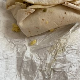 Sloppily wrapped burrito