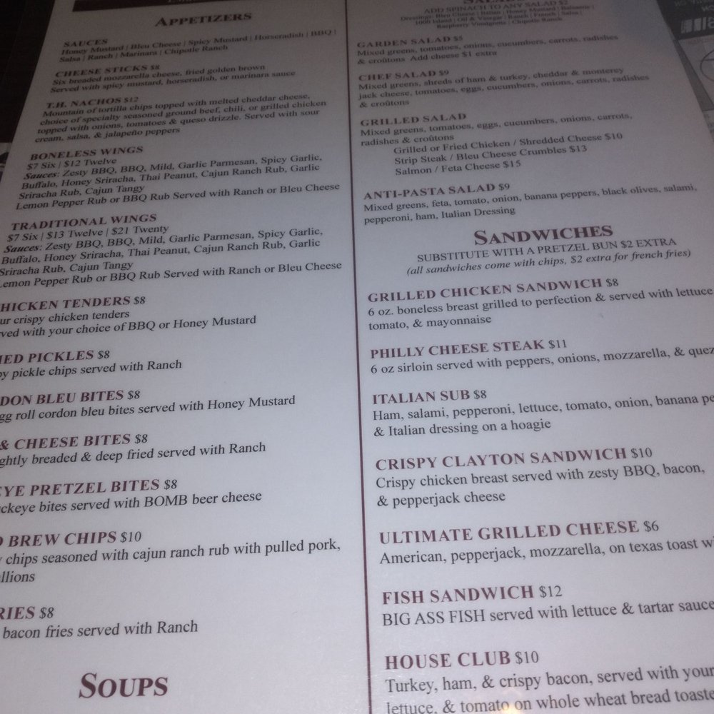 the menu of the restaurant the menu of the restaurant