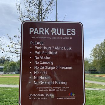 Paine Field Community Park - Posted park rules. - Playgrounds Near Me - Everett, Washington Paine Field Community Park - Posted park rules. - Playgrounds Near Me - Everett, Washington