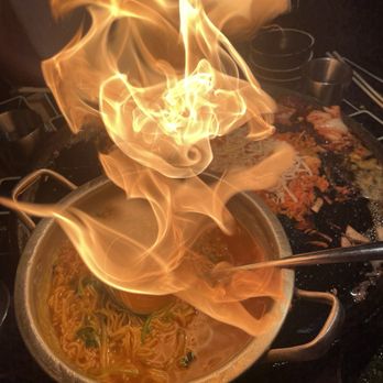 Pigya - Kimchi fried rice preparation - Korean Near Me - Los Angeles, California